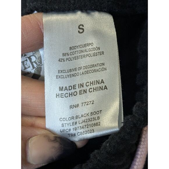 Demon Slayer Mezuko Japanese Anime Black Soot Sweat Pants Womens Size Small - Picture 6 of 8